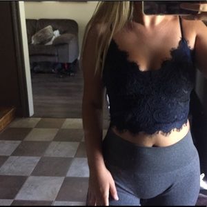 Navy Blue Lace Bralette